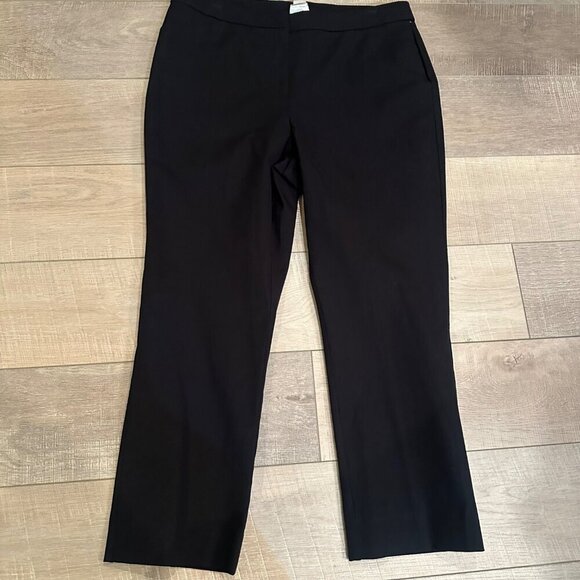 CHICOS WOMENS 2R BLACK PANTS NEW US SIZE 12 COMFORT WAIST STRAIGHT LEG - Picture 2 of 8